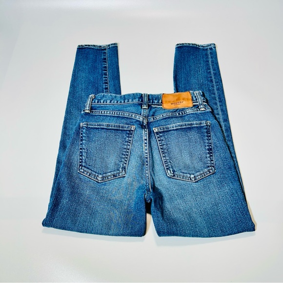 Moussy Denim - Moussy Vintage jeans high Rise Skinny jeans distressed blue women size 24